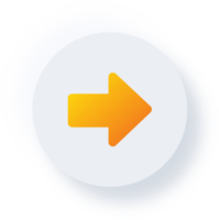 Neumorphic Right Arrow Icon, Neumorphism UI Button png