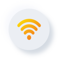 ícone wifi neumórfico, botão wifi neumórfico png