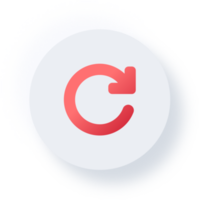 Neumorphic Rotate Right Icon, Neumorphism UI Button png