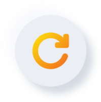 Neumorphic Rotate Right Icon, Neumorphism UI Button png