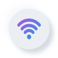 neumorphes WLAN-Symbol, Neumorphismus-WLAN-Schaltfläche png