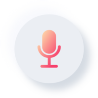 Neumorphic Microphone Icon, Neumorphism UI Button png