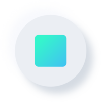 ícone quadrado neumórfico, botão de interface do usuário de neumorfismo png