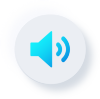 Neumorphic Speaker Icon, Neumorphism Speaker Button png