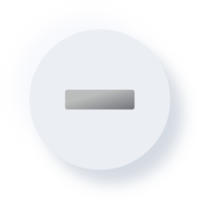 icono de menos neumórfico, botón de interfaz de usuario de neumorfismo png