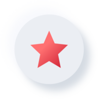 Neumorphic Star Icon, Neumorphism UI Button png