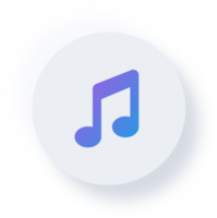 icône de note de musique neumorphique, bouton d'interface utilisateur de neumorphisme png