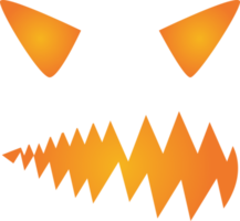 visage de citrouille d'halloween png