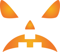 visage de citrouille d'halloween png