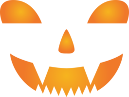 visage de citrouille d'halloween png