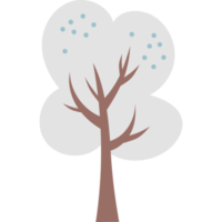 árbol de invierno naturaleza de invierno. elemento de decoración png