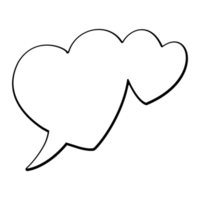 text bubble hearts with transparent background png