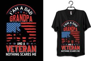 Veteran t shirt design vector