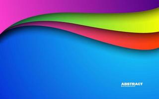 Abstract papercut overlap layer colorful background vector