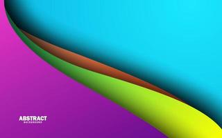 Abstract papercut overlap layer colorful background vector