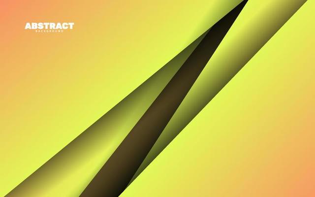Abstract papercut banner background yellow color