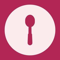 spoon icon bold glyph with round background for social media highlight vector