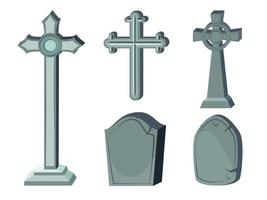 Grave Stone Set vector