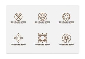 ilustración de vector de paquete de logotipo de geometría. paquete de logotipo geométrico simple para su negocio