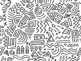 doodle Vector seamless for template background. memphis style. hand drawn of vector illustration