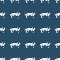 Seamless ornament for fabrics kissing fish on dark blue background vector