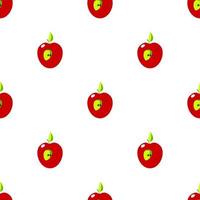Seamless pattern with apples motif. vector