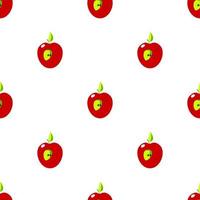 Seamless pattern with apples motif. vector