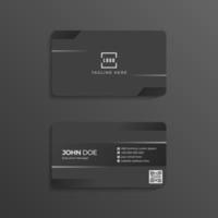 Dark abstract business card template vector