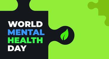 día mundial de la salud mental. crecimiento mental, pensamiento positivo, medicina, antecedentes. vector