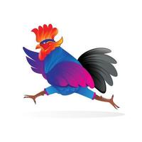 personaje de diseño vectorial de carrera de pollo vector