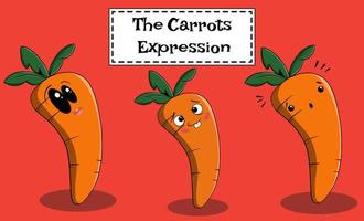la expresión de las zanahorias vector