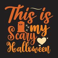 halloween typhography design vector