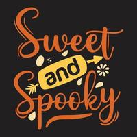 halloween typhography design vector