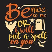 halloween typhography design vector