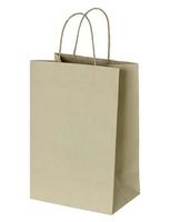 brown paper bag isolated on white with clipping path photo