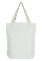 white fabric bag isolated on white with clipping path photo