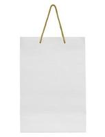 white paper bag isolated on white with clipping path photo