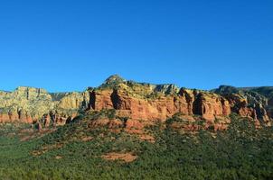 Looking Up into the Red Rock Mountains photo