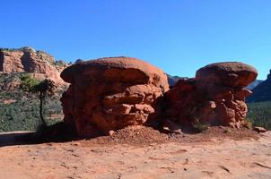 Rounded Rock Formations in Vibrant Sedona Arizona photo