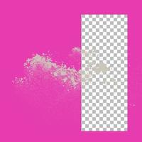 Pile of flour isolated on transparent background photo