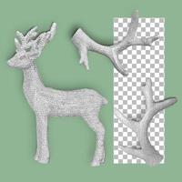 Set of deer figure for christmas decoration photo