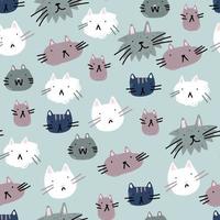 Cat Faces Pattern vector