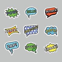 Stickers of Different Expressions vector