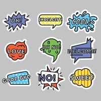 Stickers of Different Expressions vector