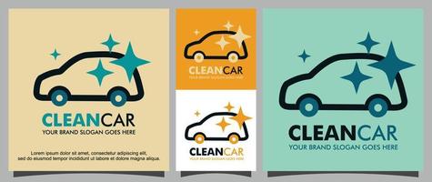 Car wash location logo template vector