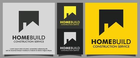 Home building logo design template vector