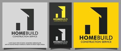 plantilla de diseño de logotipo de construcción de viviendas vector