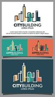 plantilla de diseño de logotipo de edificio de la ciudad vector