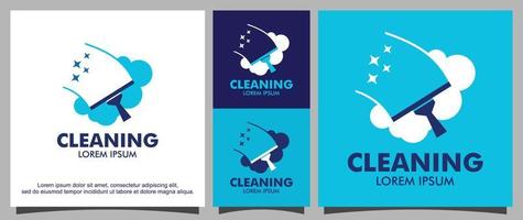 Cleaning services logo design template vector