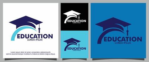 Graduation hat logo design template vector